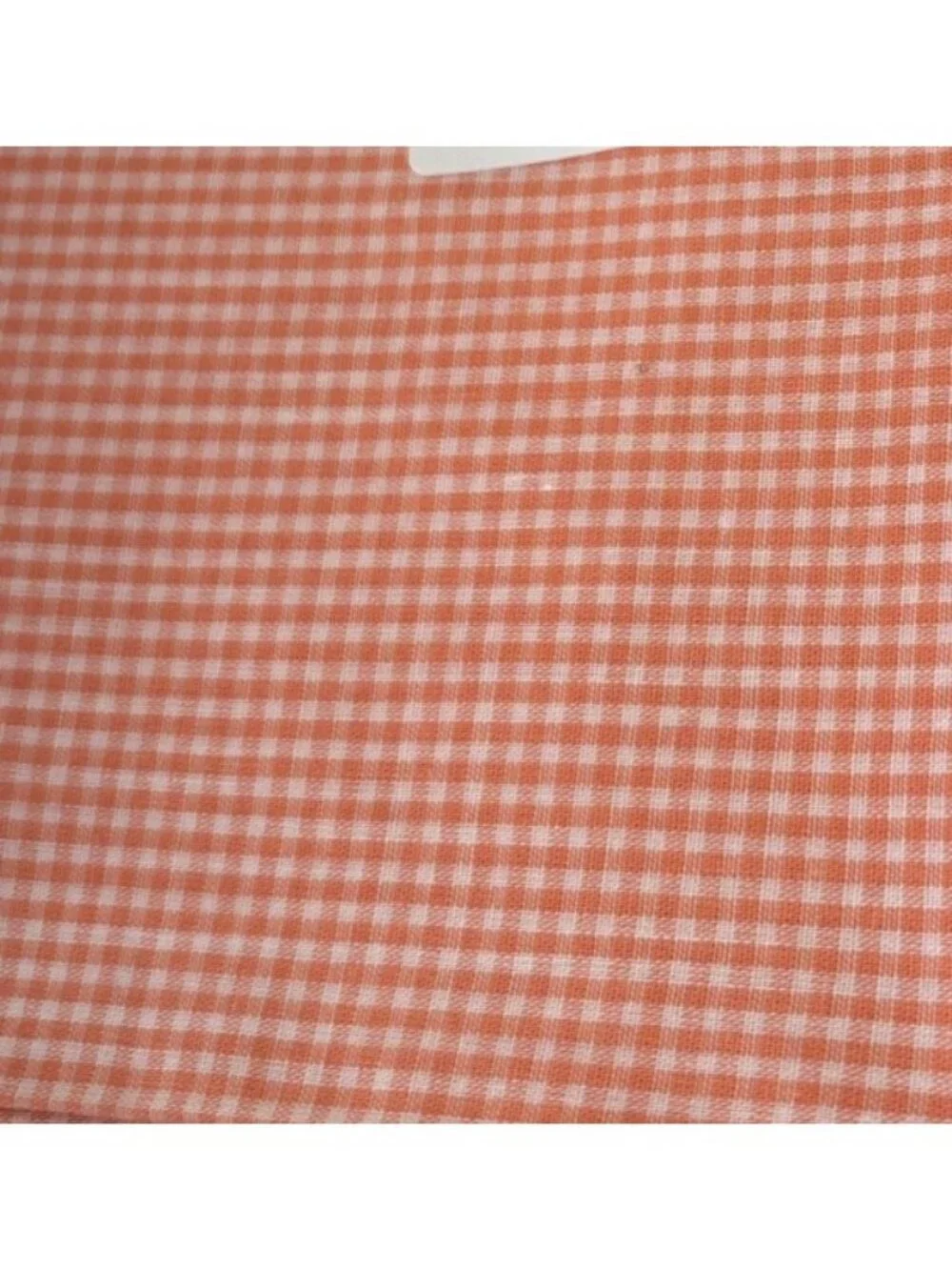 Orange Gingham Cotton Fabric 26 x 39